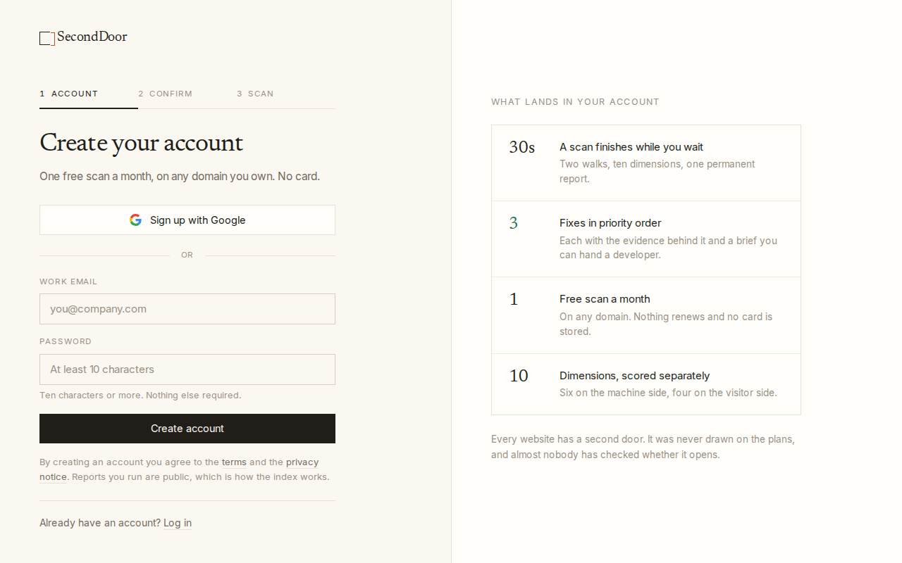 Signup form
