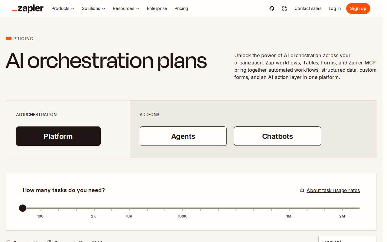 Pricing page